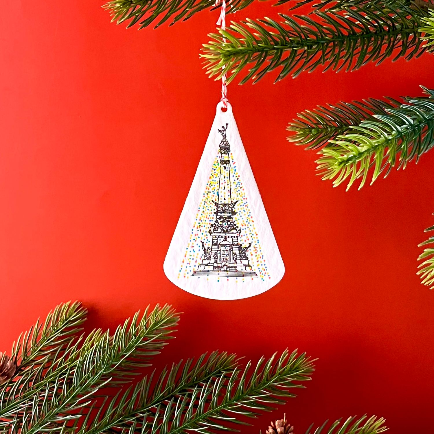 Holiday Monument Letterpressed Ornament