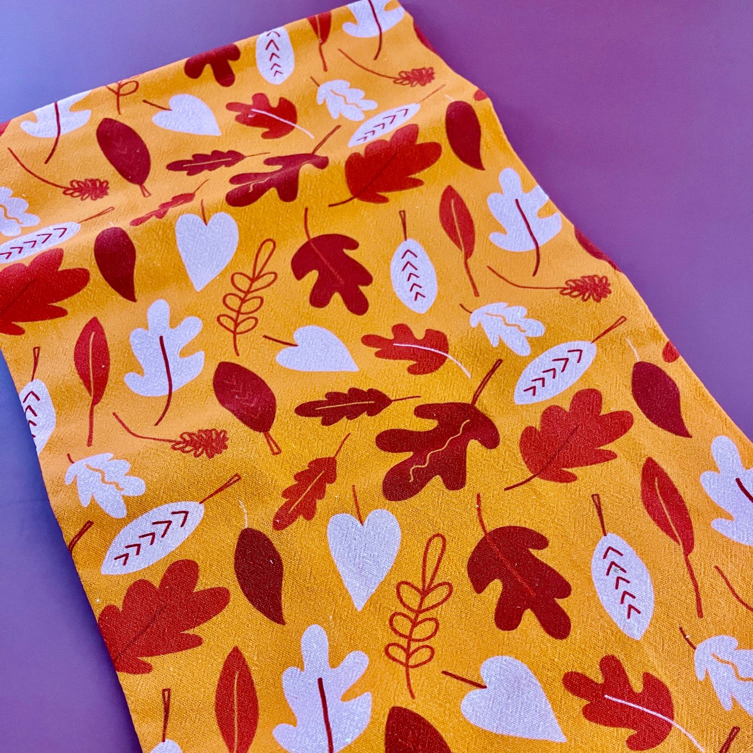 Fall Flour Sack Towel, Style: Leaves