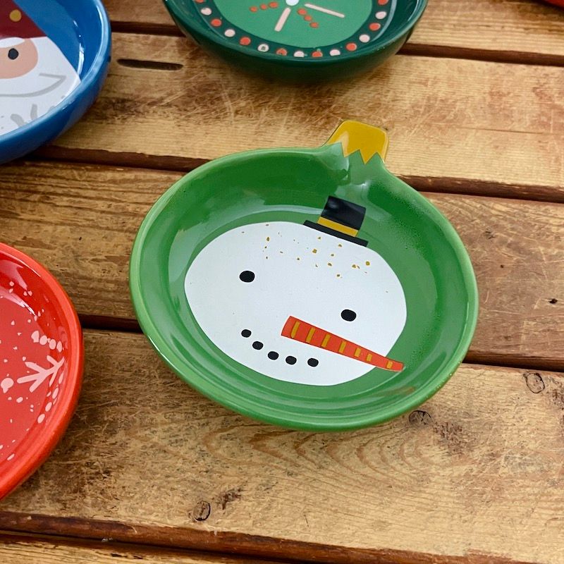 Xmas Charms Pinch Bowls, Style: Green