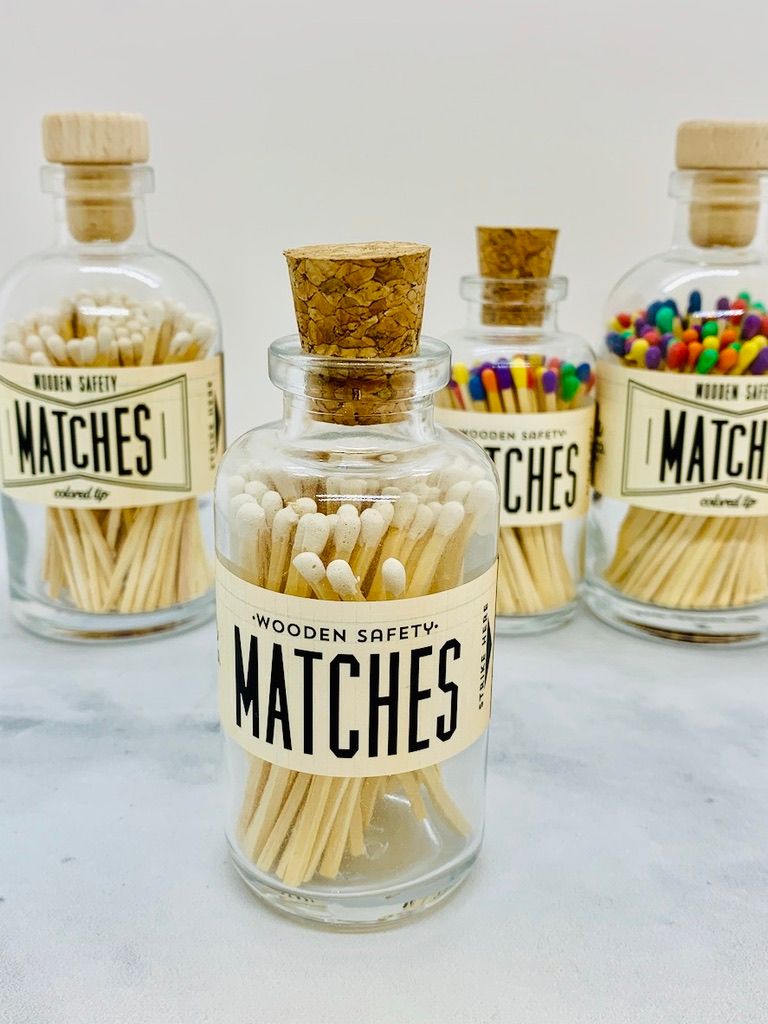 Vintage Apothecary Matches, Style: Mini White