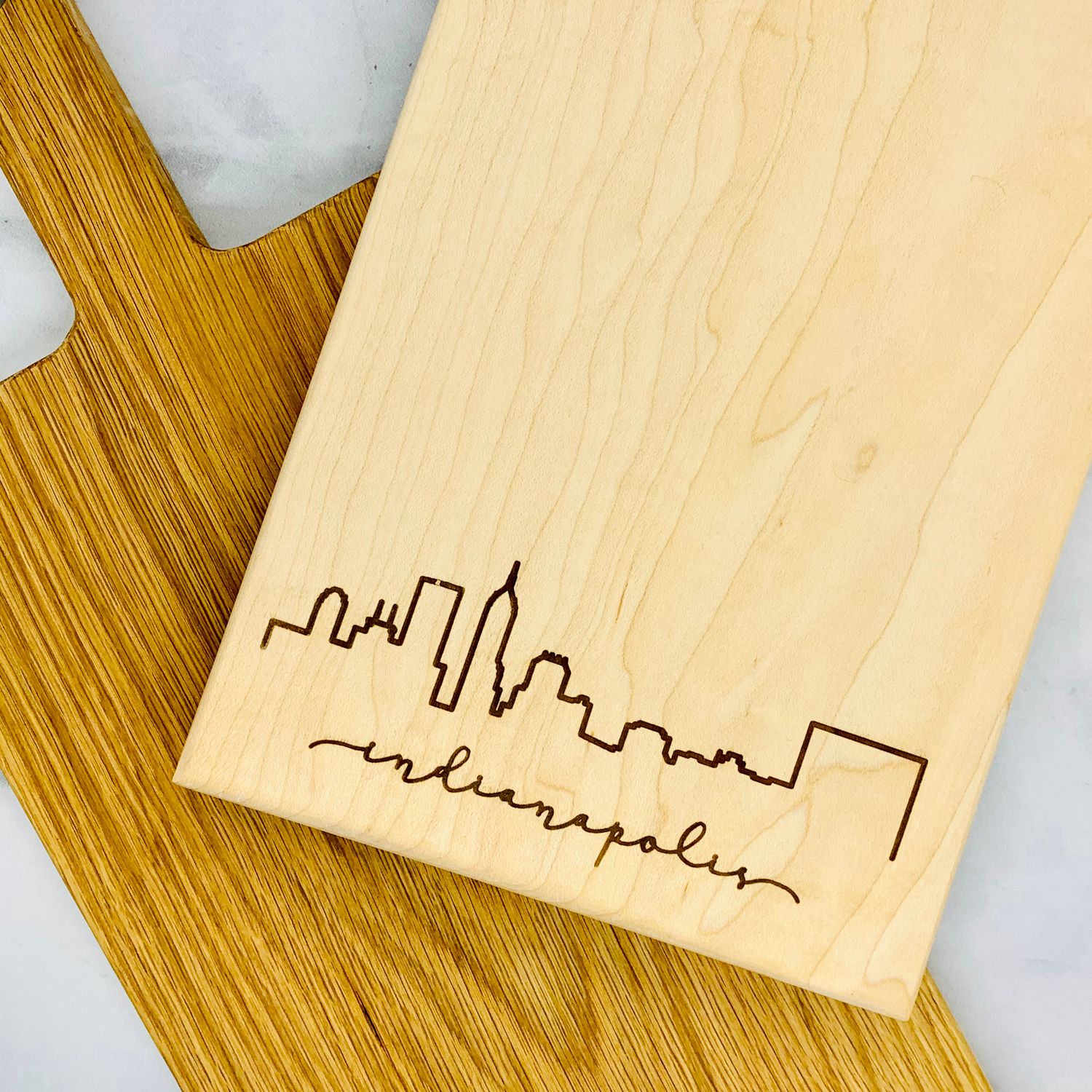 Indianapolis Skyline Bar Board, Style: Maple