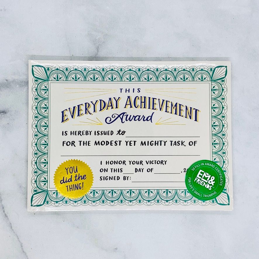 New Certificate Pad, Style: Everyday Achievement