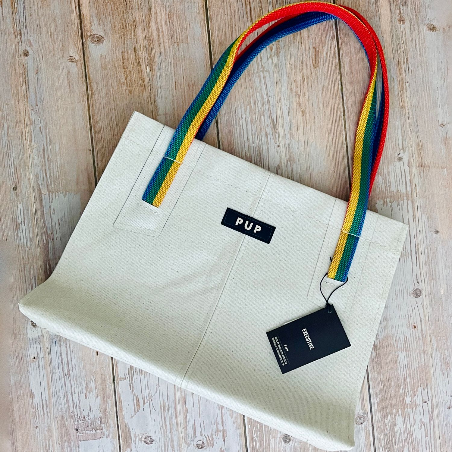Executive Bag Made From the Roof of the RCA Dome, Style: Rainbow Strap