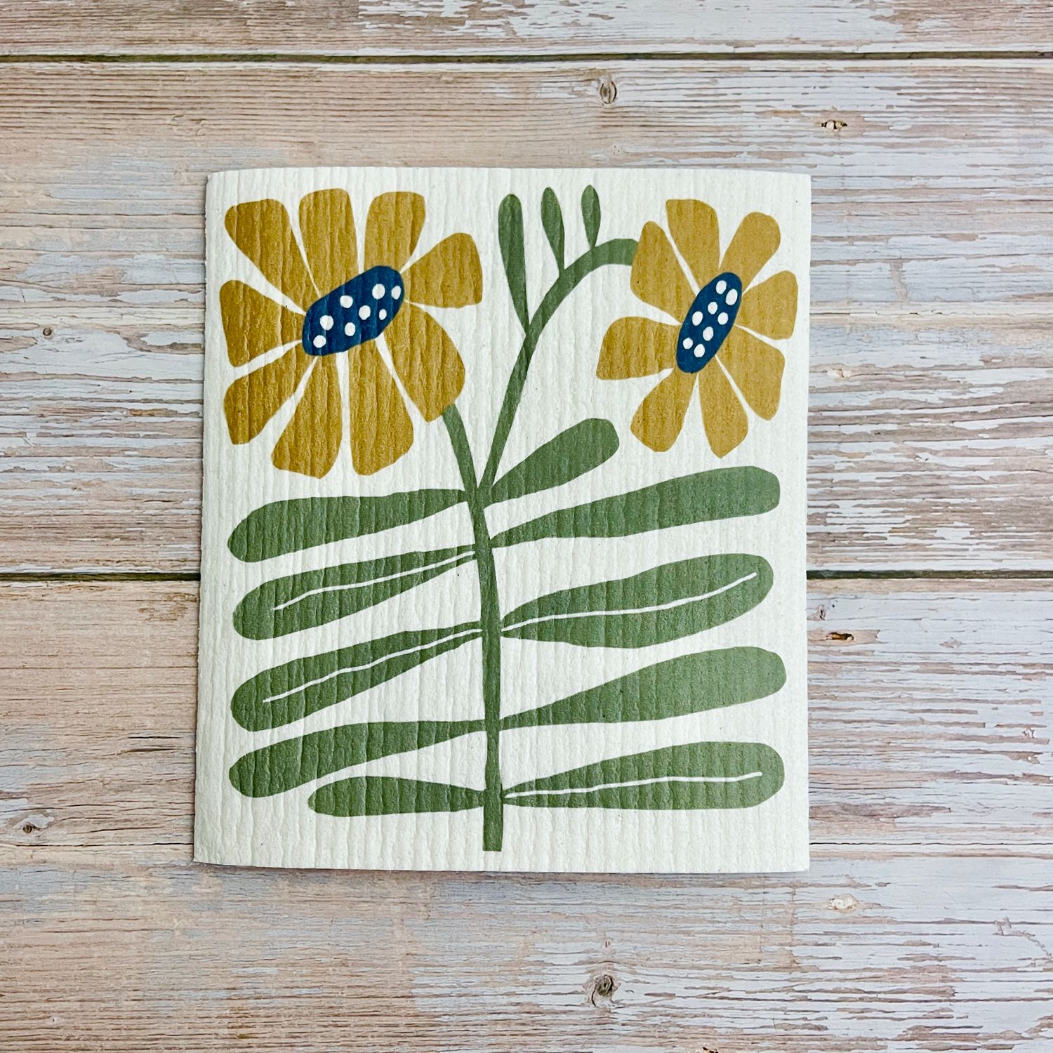 Swedish Dishcloth with Flowers, Style: A