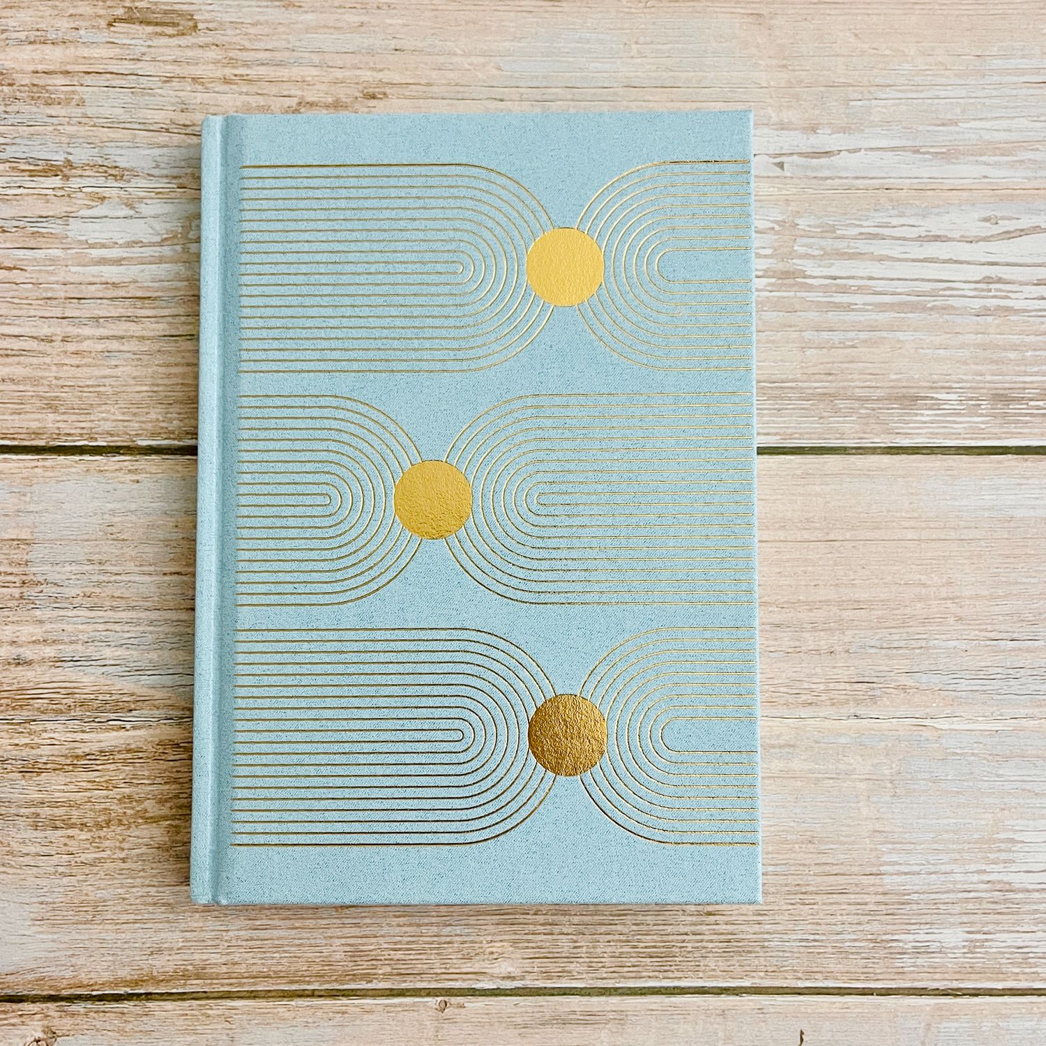 Hard Cover Suede Cloth Journal, Style: Arch Dot Blue