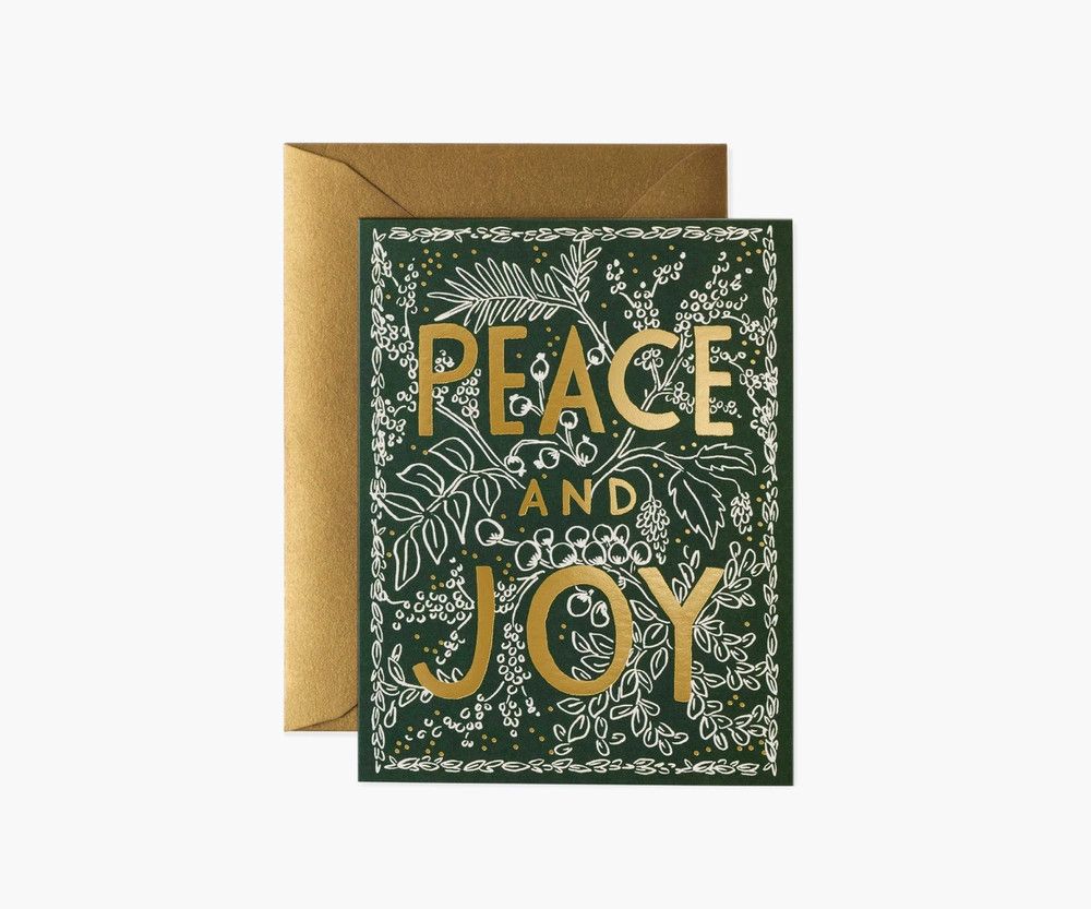 Rifle Paper Evergreen Peace Card, Style: Individual
