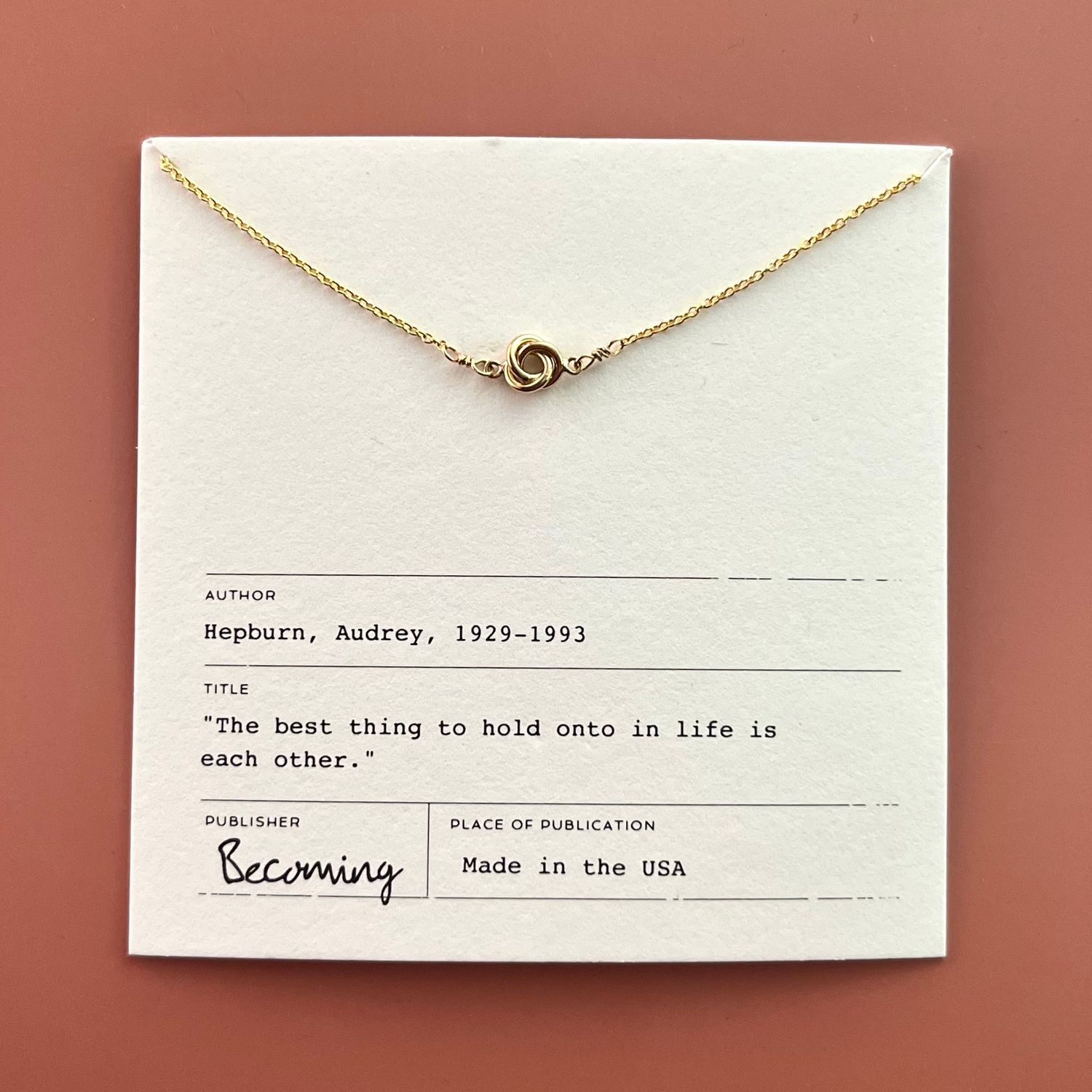 Love Knot Necklace, Style: 14k Goldfill