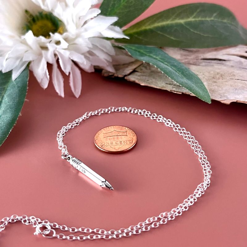 Silver No. 2 Pencil Necklace, 18&quot;