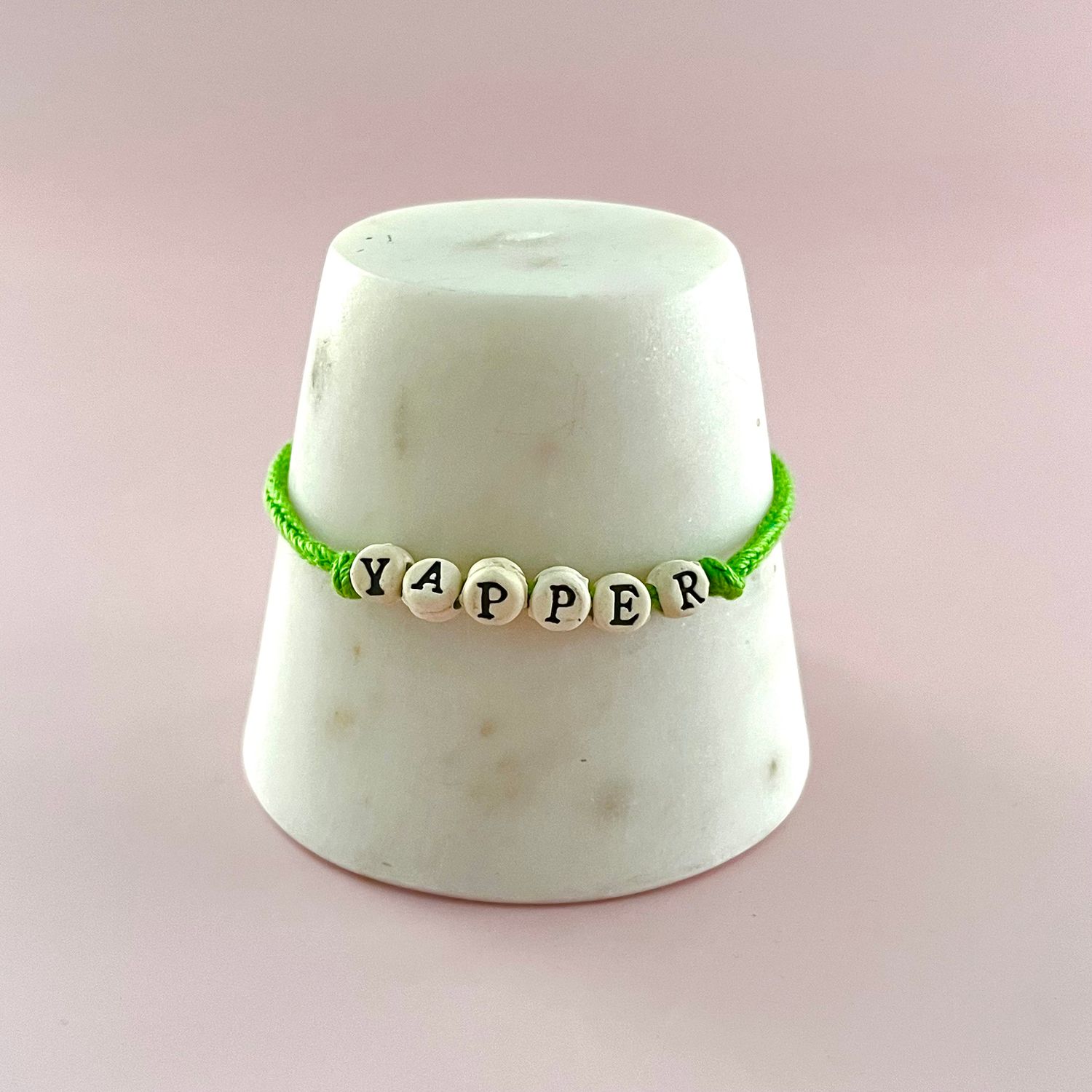 Mudlove Woven Friendship Bracelet Yapper, Color: Pear