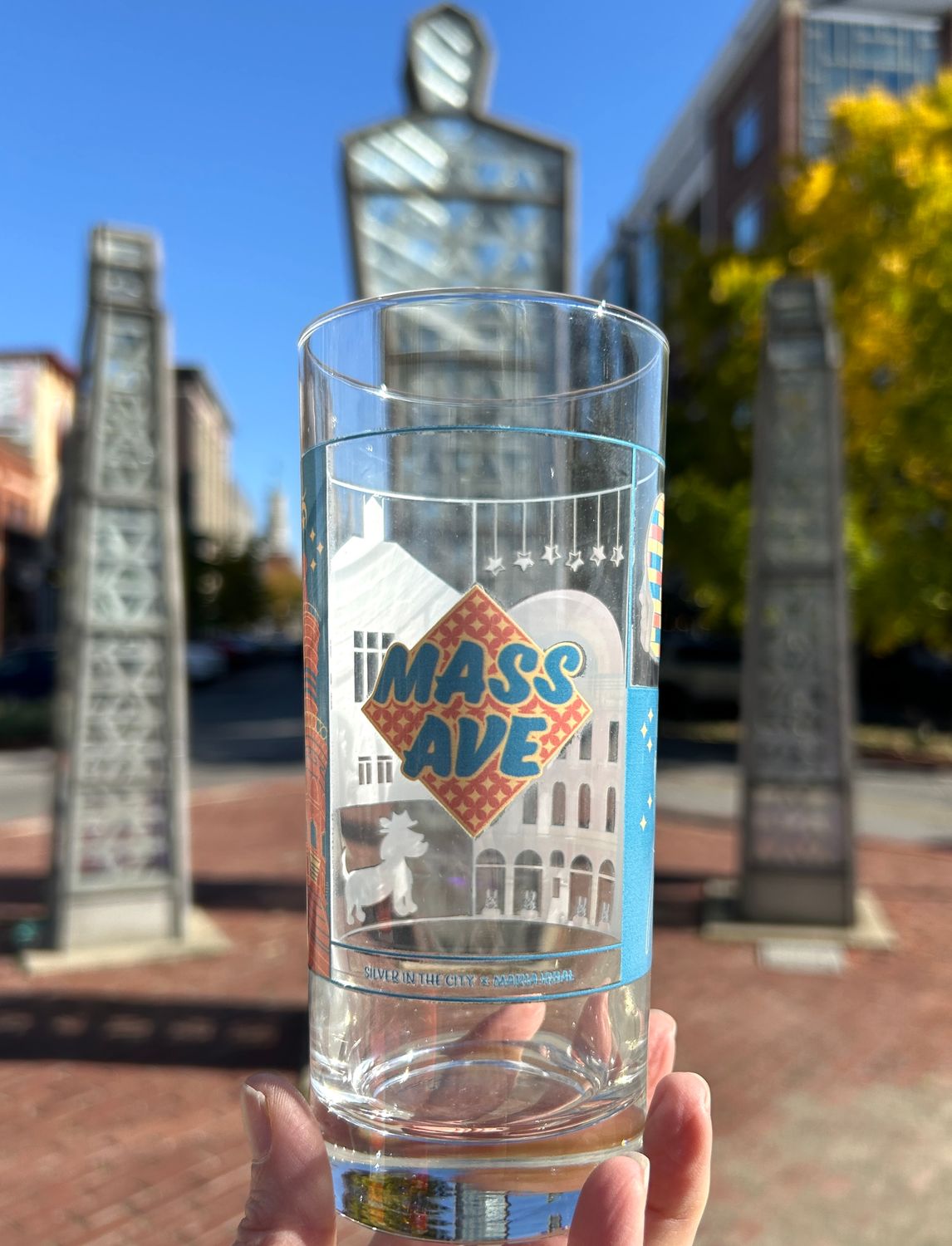 Cultural District 15oz Glassware:, Style: Mass Ave