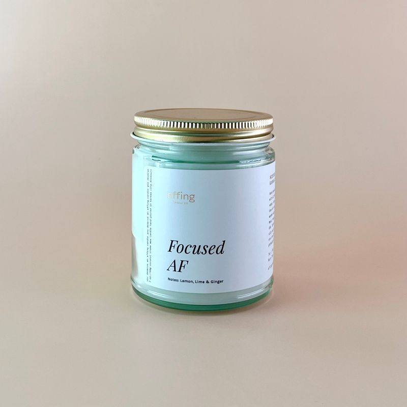 Focused AF Wood Wick Candle | Lemon, Lime, and Ginger