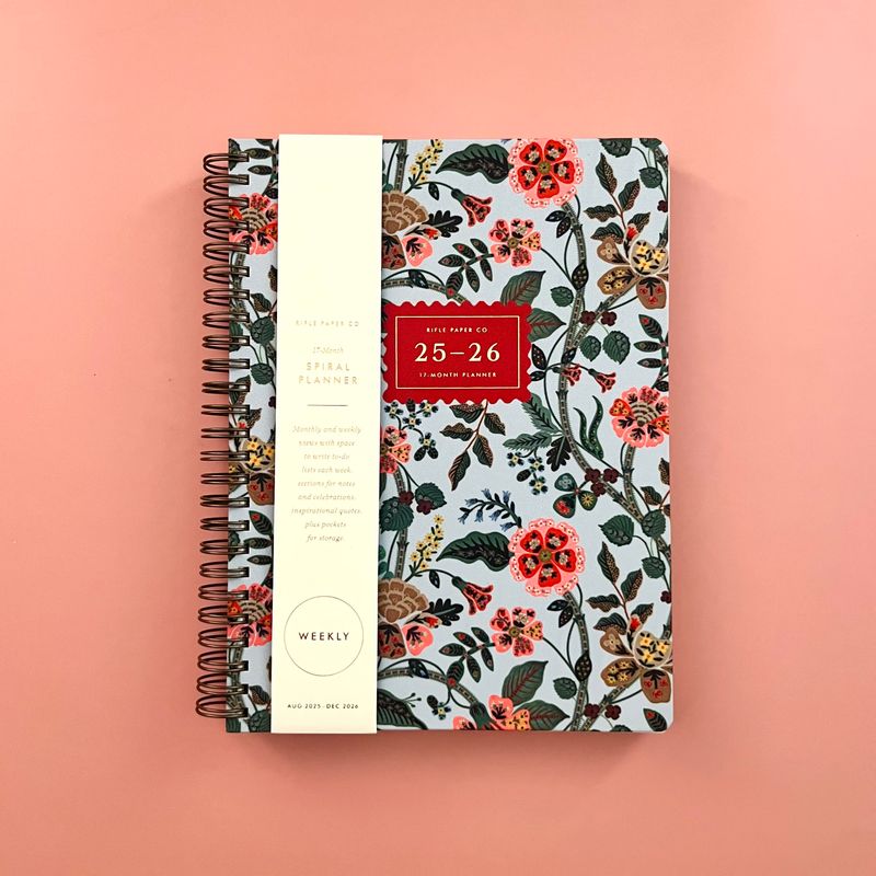 Rifle Paper 2026 17-Month Softcover Spiral Planner Gracie