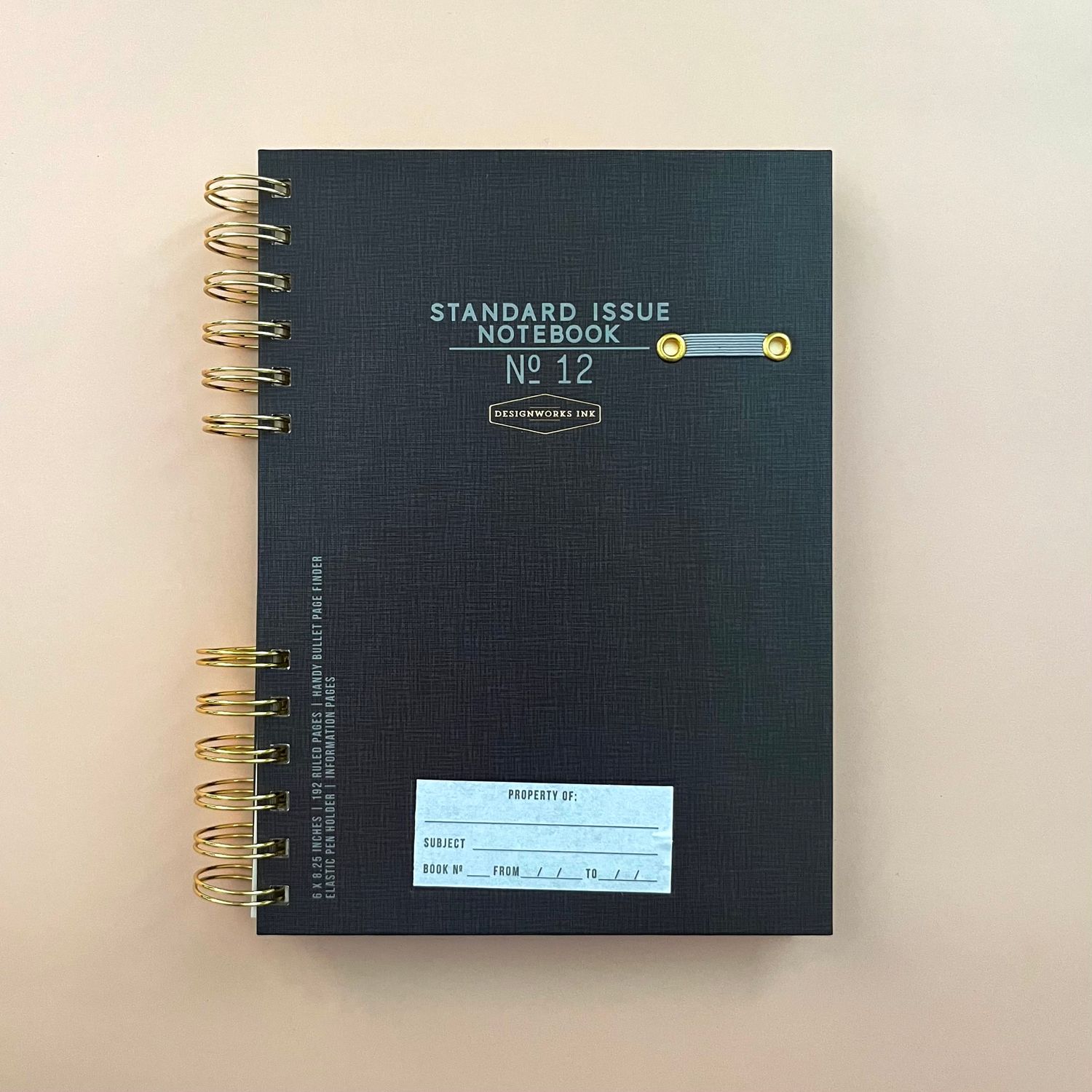 Standard Issue No. 12 Notebook:, Color: Black