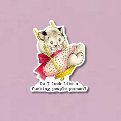 Do I Look Like a People Person Sticker
