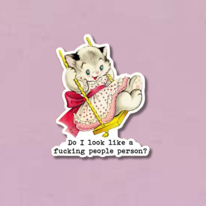 Do I Look Like a People Person Sticker