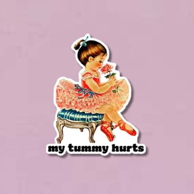 My Tummy Hurts Sticker