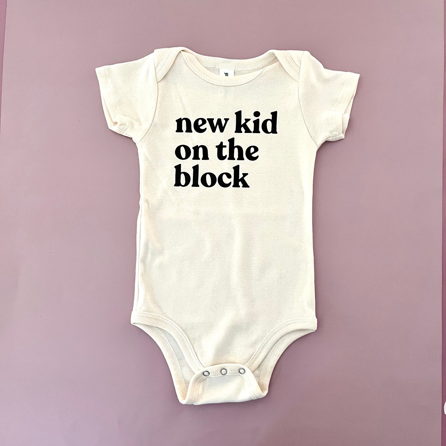 6-12 Months Cream Onesie, Style: New Kid on the Block