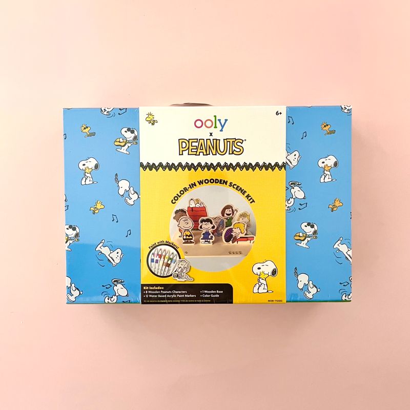 OOLY X Peanuts: Color-in&#39; Wooden Scene Kit