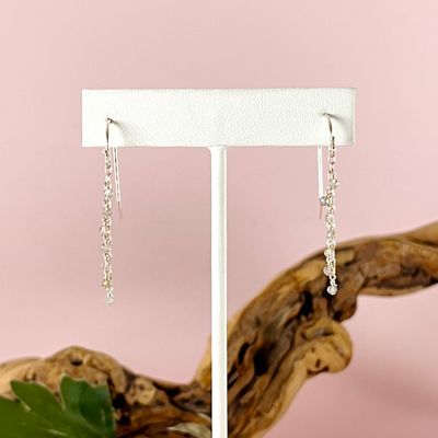 Handmade Earrings with dangle labradorite