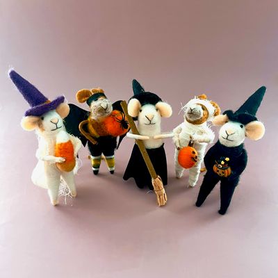 Wool Felt Mouse in Costume