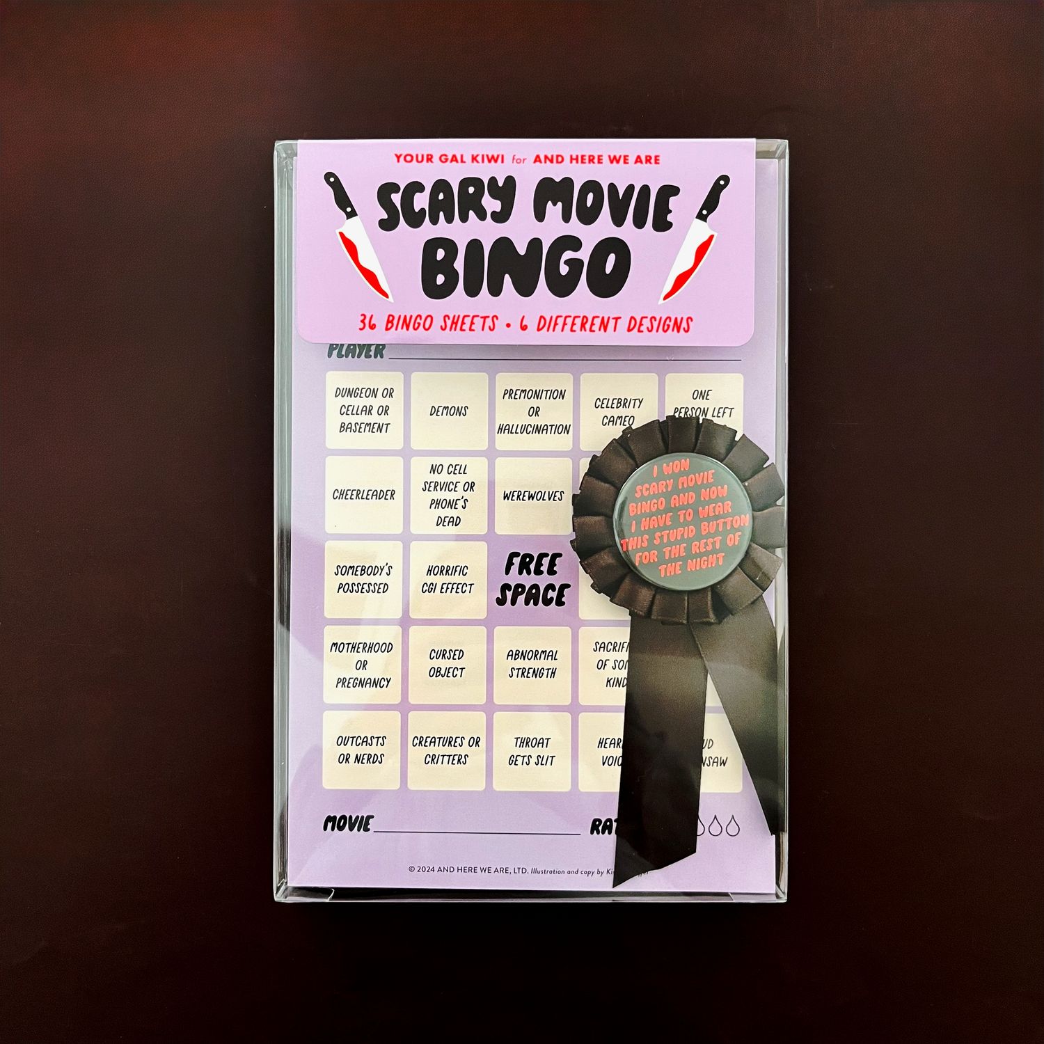 Movie Night Bingo Scary Halloween Movie