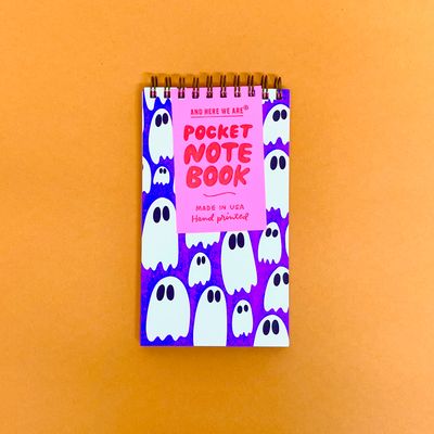 Ghost Letterpress Pocket-Size Spiral Notebook