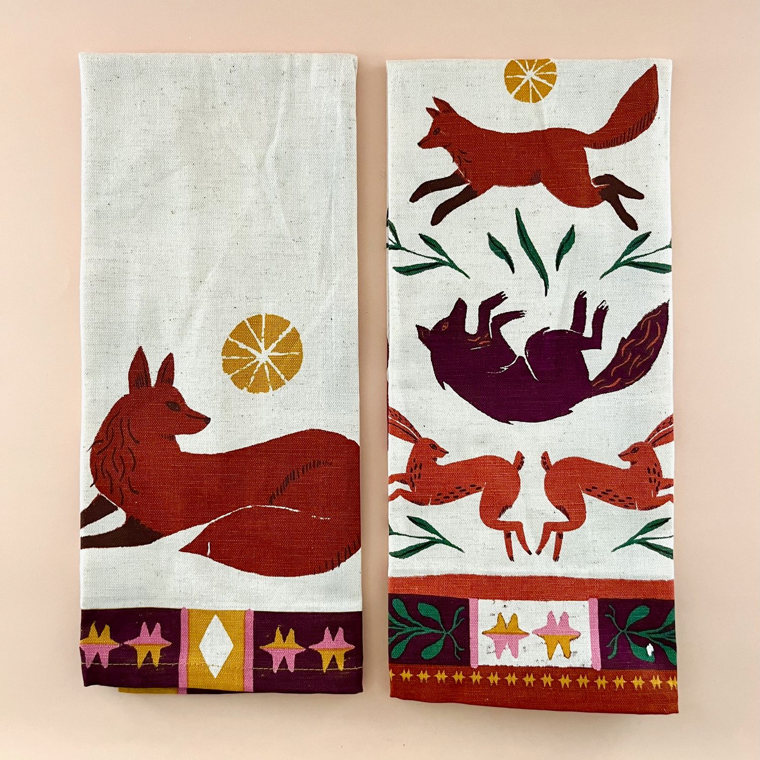 Folktale Dishtowels Set of 2