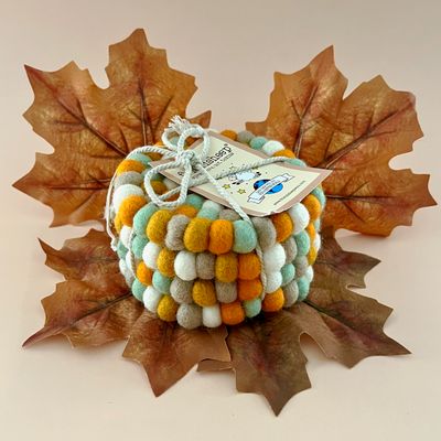 Eco Coasters (Set of 4) Pumpkin Patch