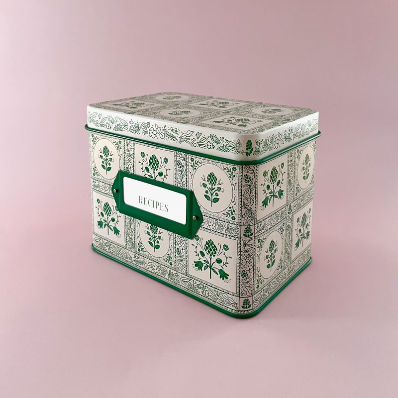 Rifle Paper Artichoke Recipe Tin
