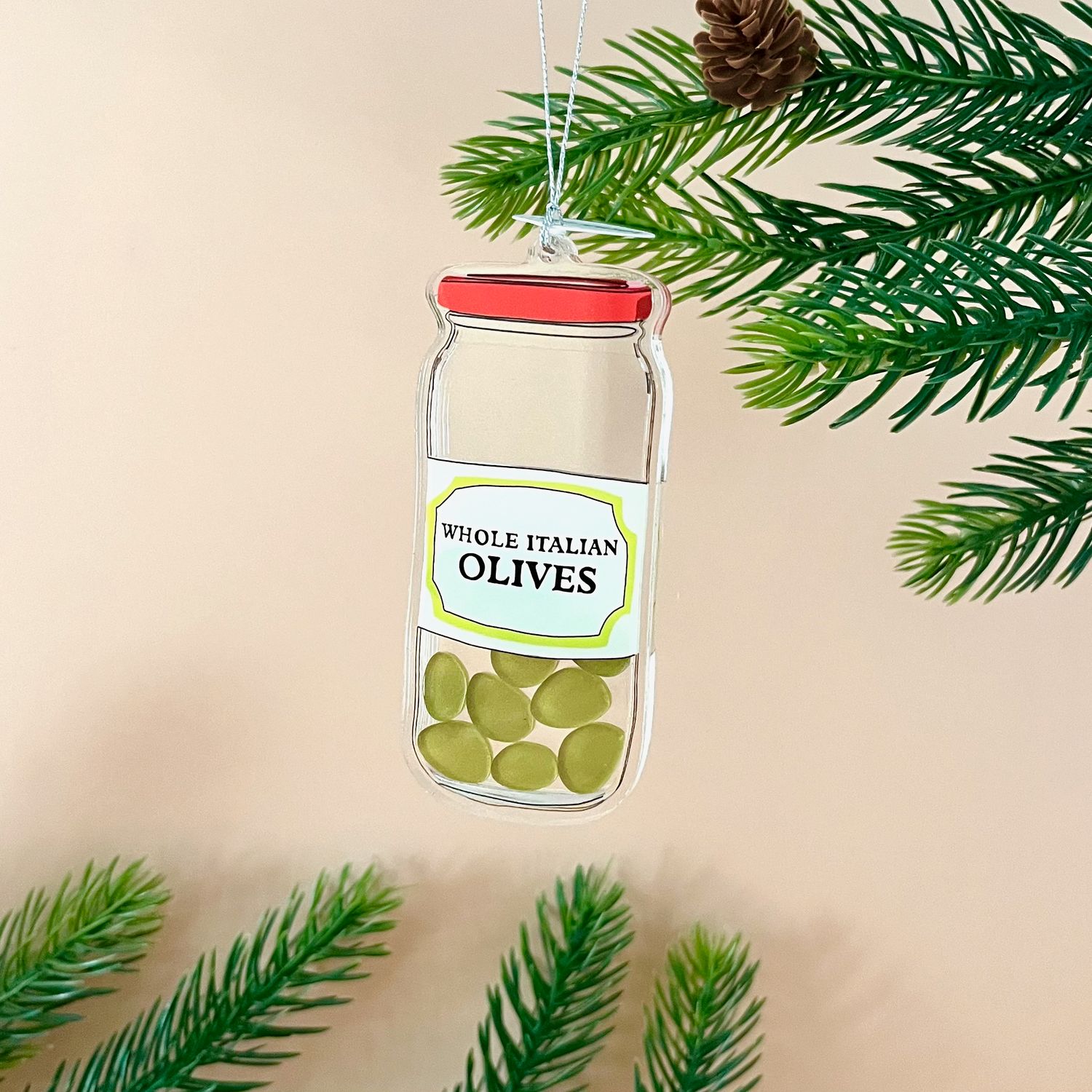 Jar of Olives Shaker Ornament