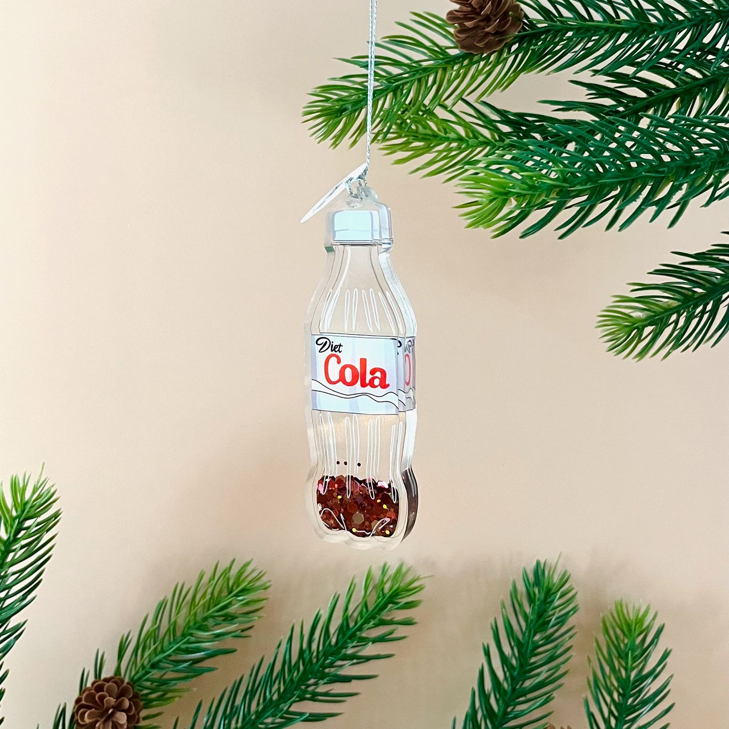 Diet Liquid Sparkle Glitter Ornament