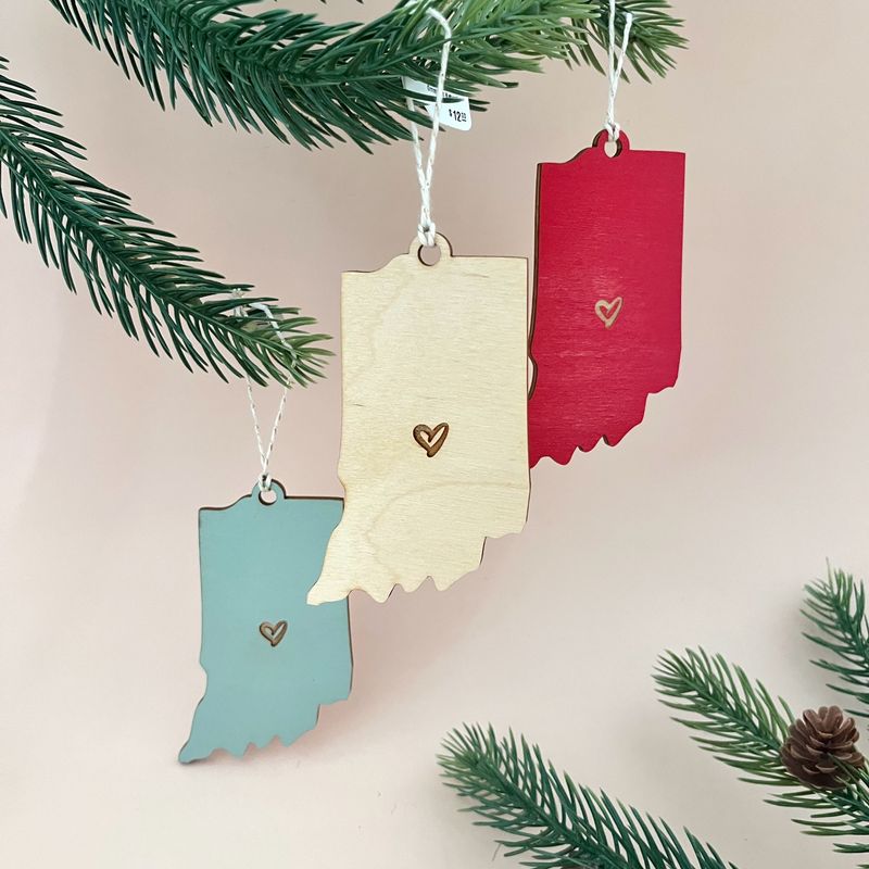 Large Indiana Heart Ornament