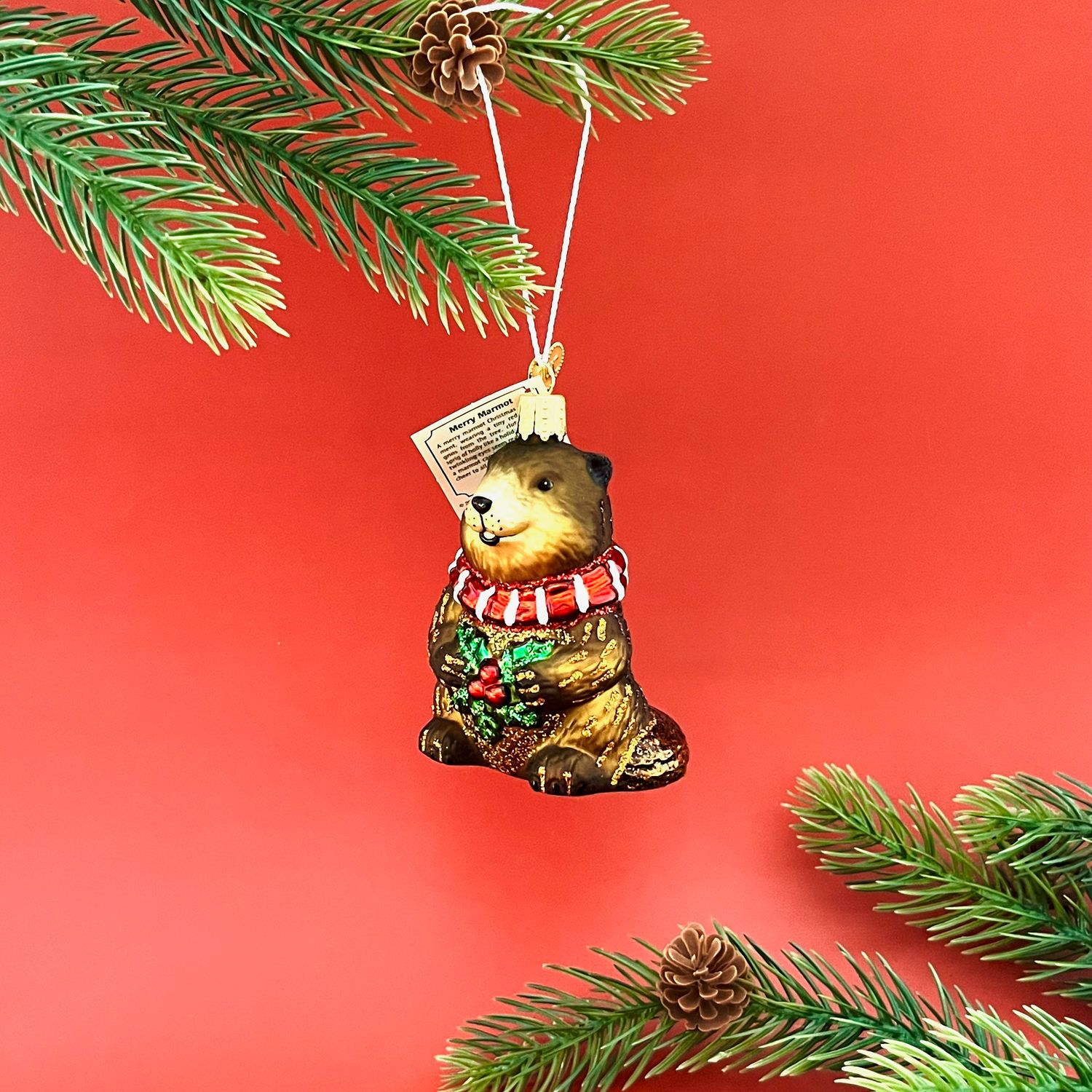 Merry Marmot Ornament