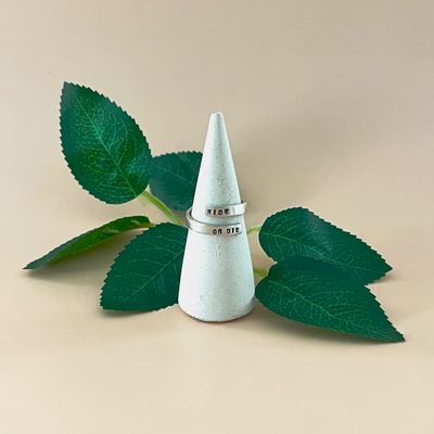 &quot;Ride or Die&quot;  Sterling Silver Wrap Ring