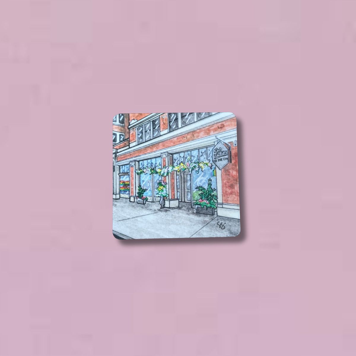Silver in the City Storefront Magnet