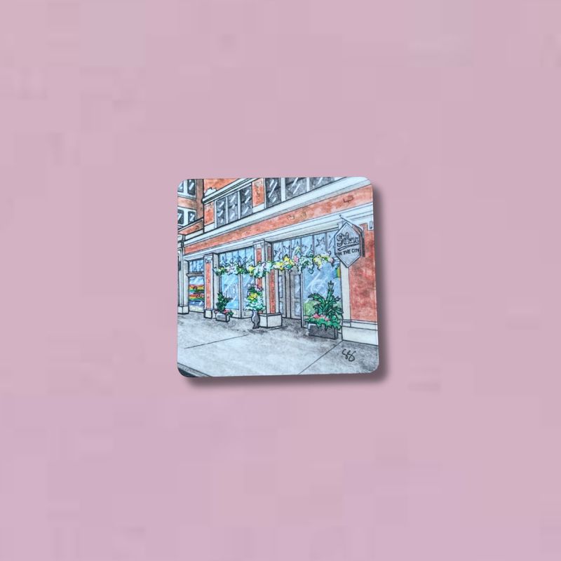 Silver in the City Storefront Magnet