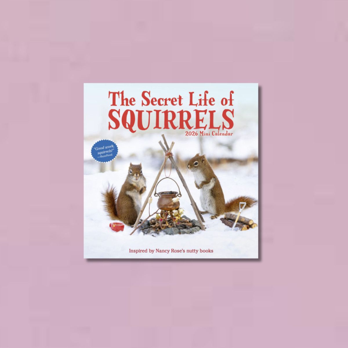 Secret Life of Squirrels Mini Wall Calendar 2026