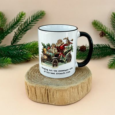 Hanging Out the Passenger Side 11oz Holiday Mug