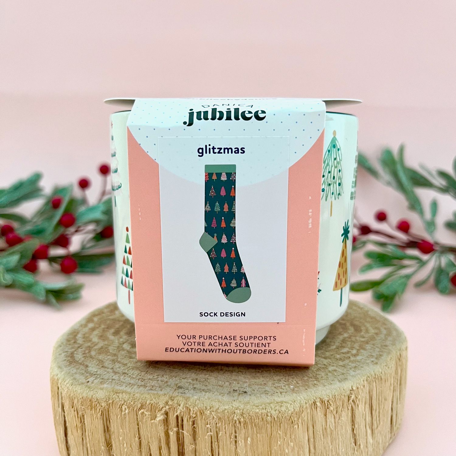 Glitzmas Christmas Mug and Socks Set