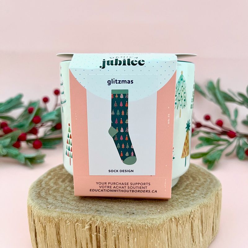 Glitzmas Christmas Mug and Socks Set