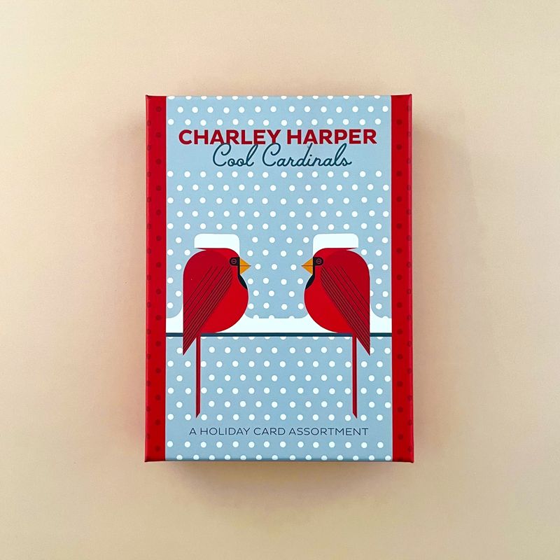 Charley Harper Cool Cardinals Box Set of 20 Assorted Holiday Cards