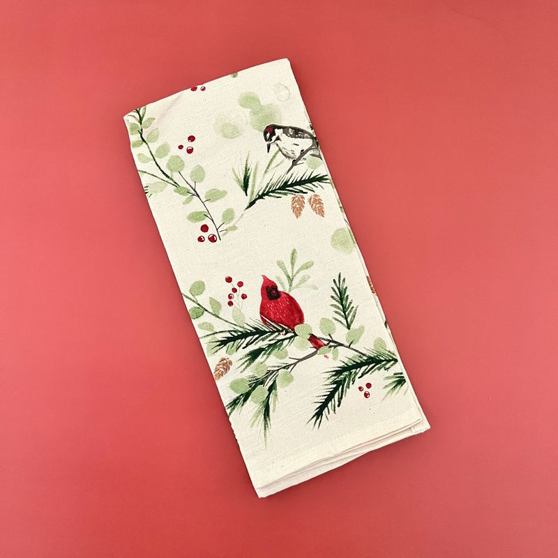 Forest Birds Cotton Dishtowel