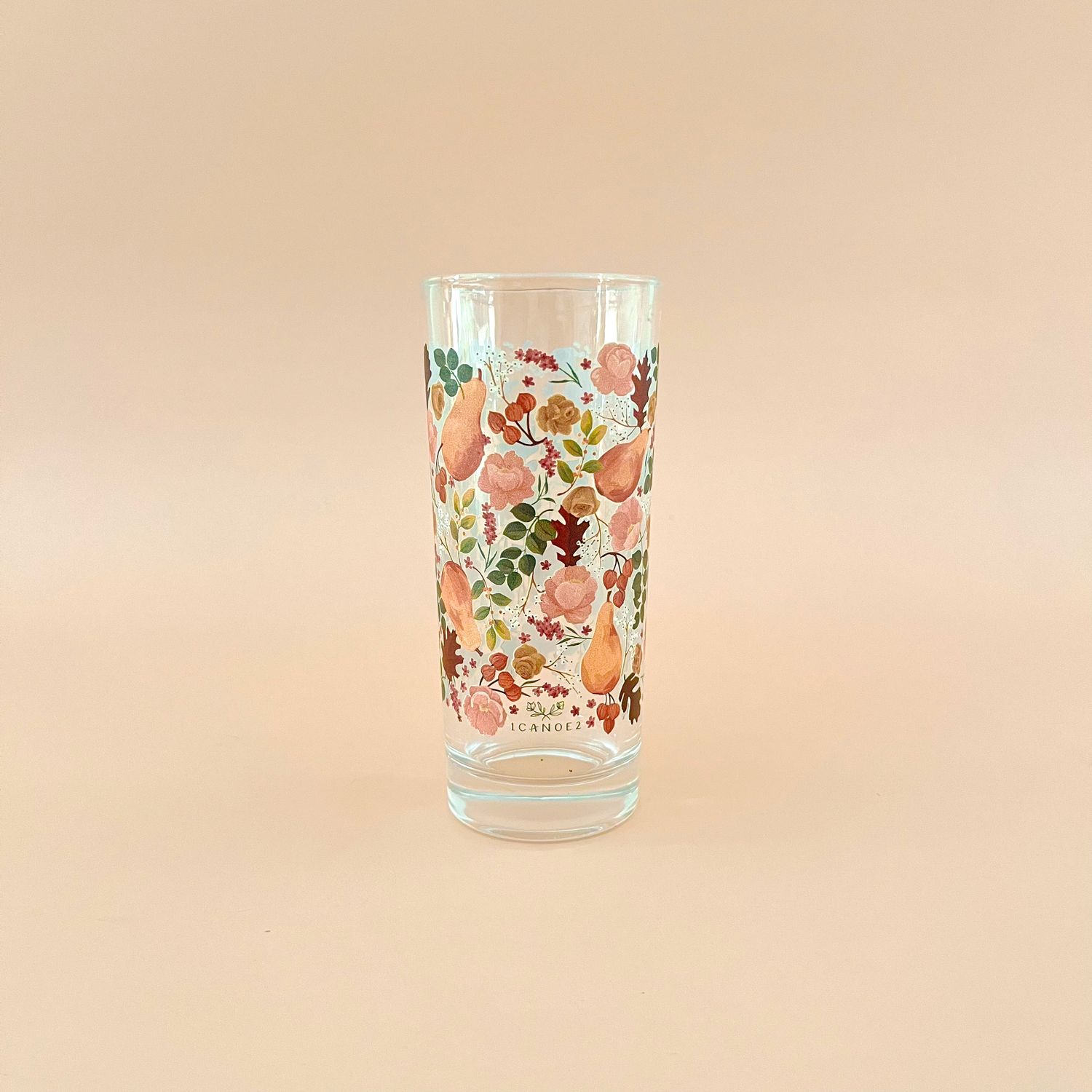 Yuletide Blooms Tall Holiday Juice Glass, Style: Pears