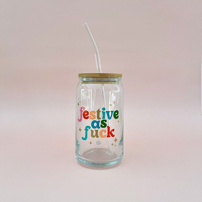 TOOT Holiday Can Glass Festive as Fuck
