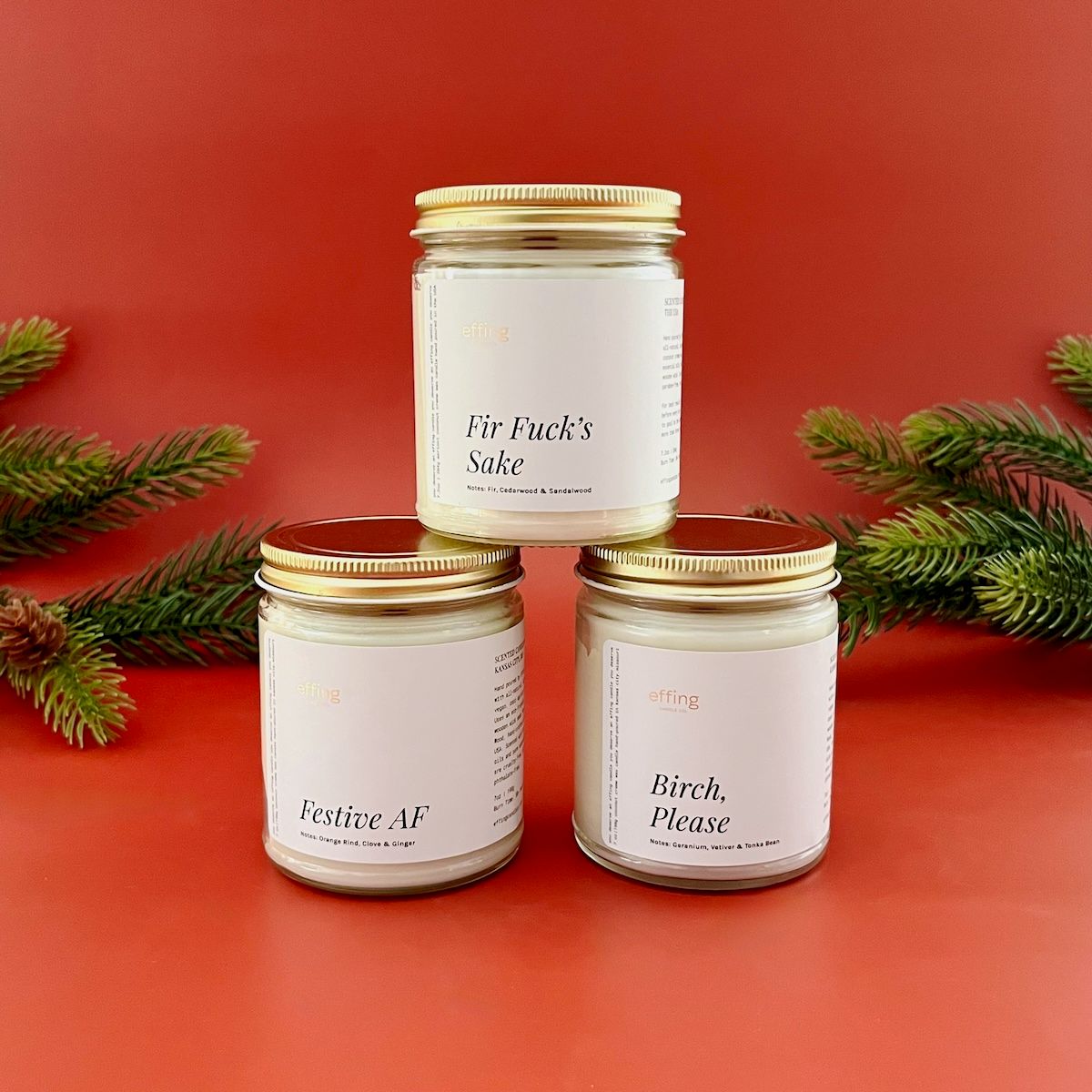 Effing Candle Co 7oz Vegan Winter Candles