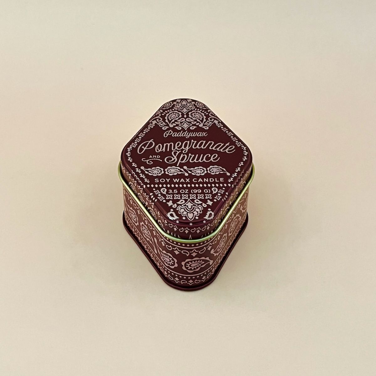 Printed 3oz Bandana Patterned Tin, Style: Red - Pomegranate Spruce