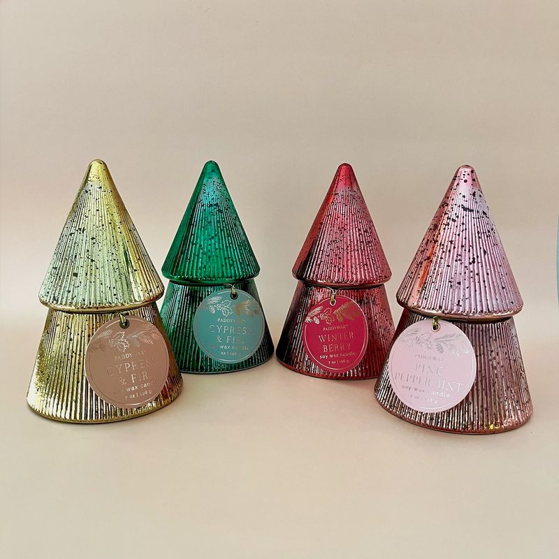 7oz Mercury Stacked Tree Candle