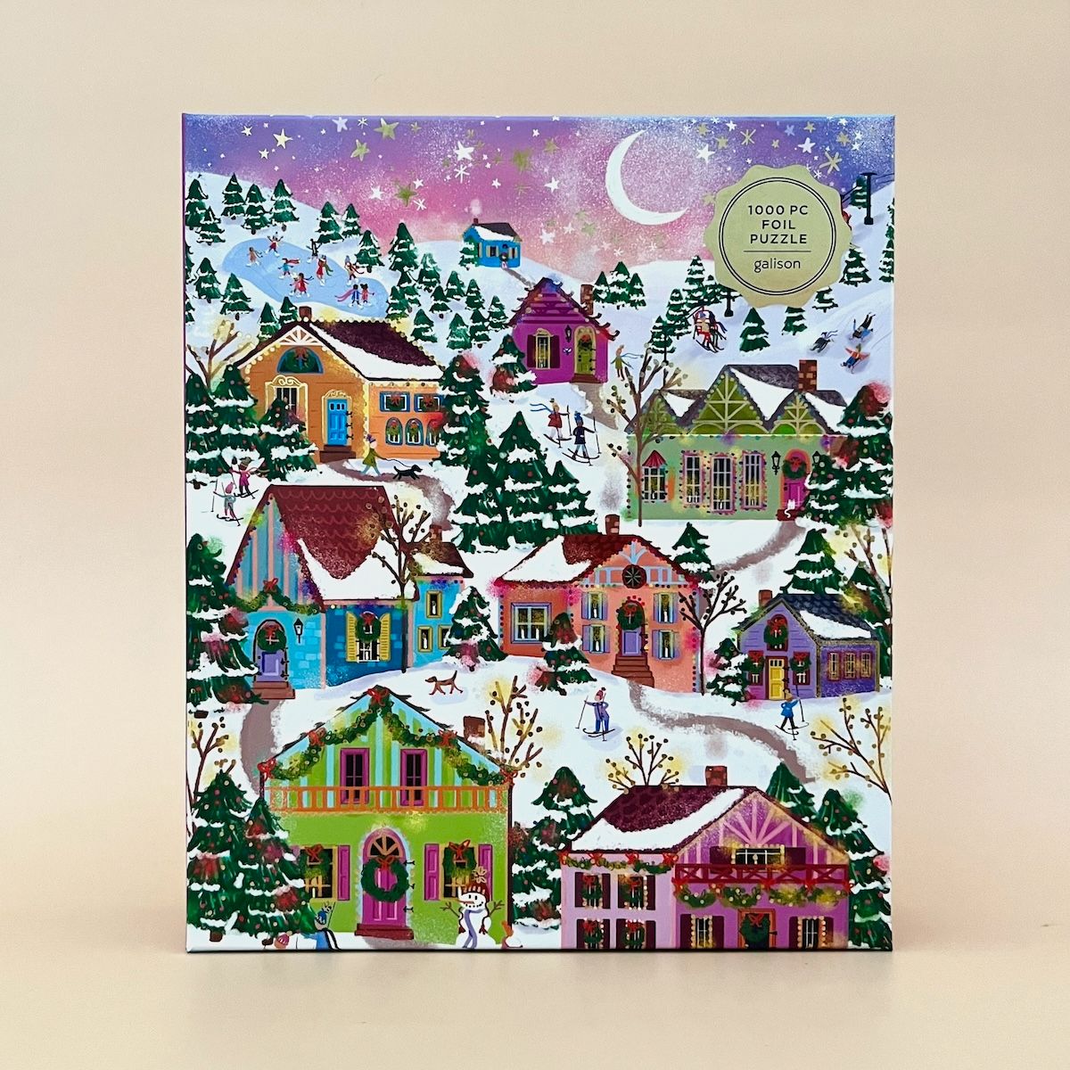 Joy Laforme Snowcap Village 1000 Piece Foil Puzzle