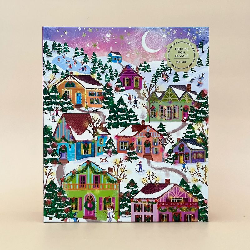 Joy Laforme Snowcap Village 1000 Piece Foil Puzzle