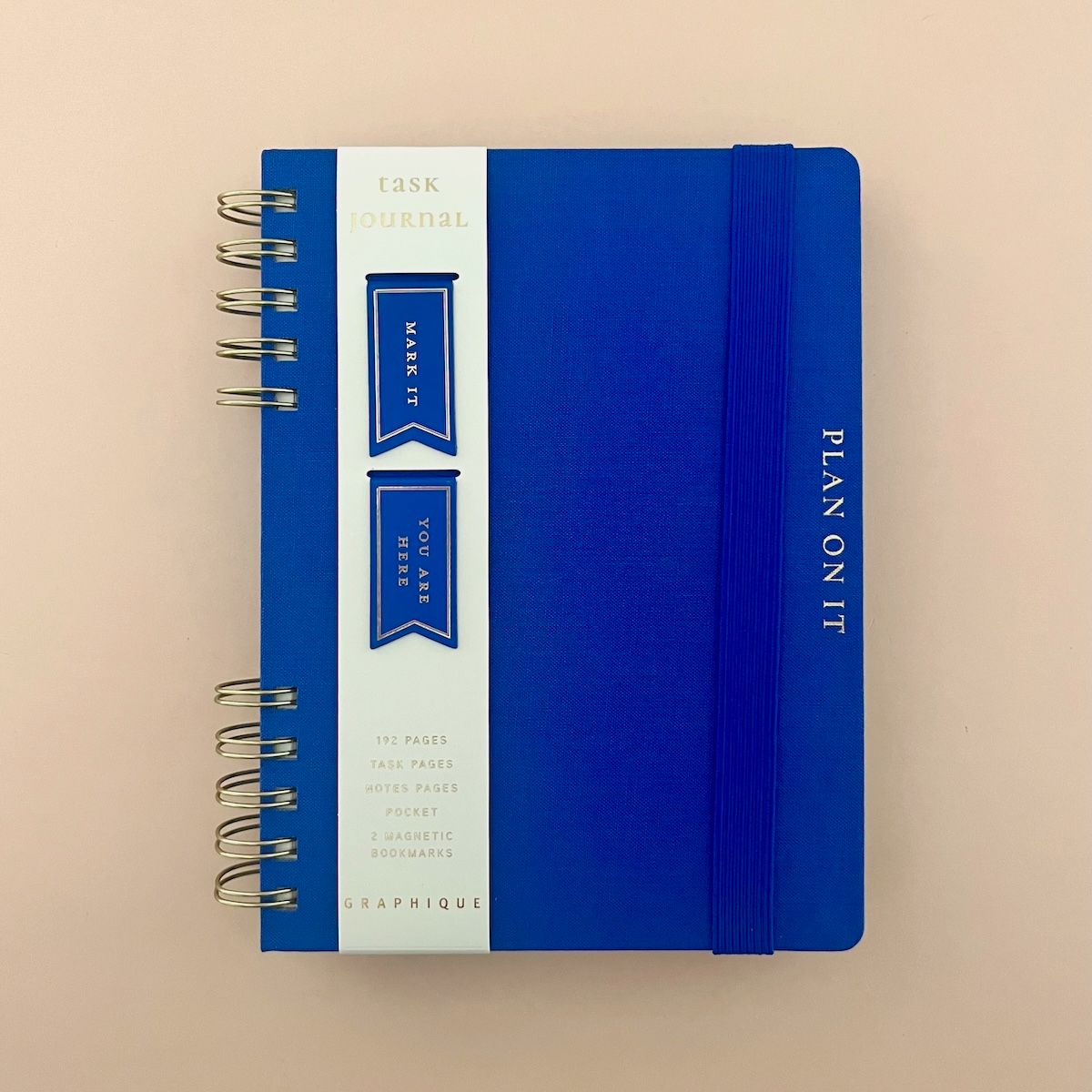 Cobalt Blue 6 x 8 Fabric-Covered Journal with Magnetic Bookmarks